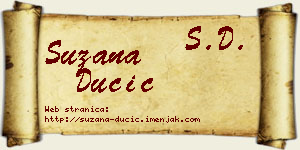 Suzana Dučić vizit kartica